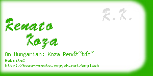 renato koza business card